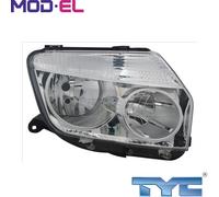 TYC Headlights 20-12478-05-2 Left H7, H1 chrome for right-hand traffic DACIA: Duster Off-Road