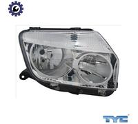 TYC Headlights 20-12478-05-2 Left H7, H1 chrome for right-hand traffic DACIA: Duster Off-Road