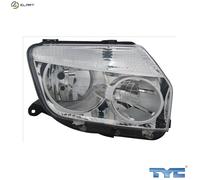 TYC Headlights 20-12478-05-2 Left H7, H1 chrome for right-hand traffic DACIA: Duster Off-Road