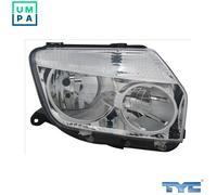 TYC Headlights 20-12478-05-2 Left H7, H1 chrome for right-hand traffic DACIA: Duster Off-Road