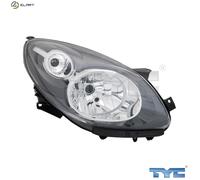 TYC Headlight 20-1401-16-2 for Renault K9K718/740/820 1.5L D7F800/D4F772/770 1.1L