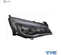 TYC Headlight 20-16976-05-2 Left H7/H7 W21/5W for Opel Astra J (right-hand traffic)