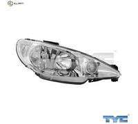 Right Headlight Peugeot:206,SW,CC 6205S9