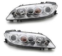 Headlight 2pcs A Pair Front Bumper Headlight Headlamp Assembly Head Light Head Lamp Headlight For Mazda 6 For Mazda6 2003-2015 Light Covers(WHITE)