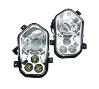 Headlight 2Pcs For ATV LED Headlight High Low For Polaris For RZR 800 S 800 For RZR XP 900 2008 2009 2010 2011 2012 2013 2014 Headlamp(2 PCS Silver)