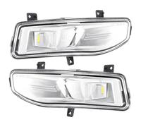 Headlight 40W Car Front Bumper LED Fog Light Assembly Bracket Cover Button Wire White Yellow H11 12V For Nissan For Kicks 2017 2018 2019 Car Headlight cover(2 White)