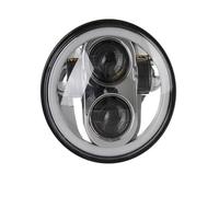 Headlight 5.75 Inch Motorcycle LED Headlight For Dyna For Softail For Sportster 883 XL883 For FXCW 5 3/4" Led DRL Projector Motorbike Headlamp Headlamp(5.75 silver A)
