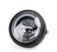 Headlight 6.5 Inch For Cafe For Racer Motorcycle Led Headlight Universal 6.5" Round Head Light Headlamp(White)