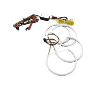 Headlight Assemblies For BMW E46 1998-2002 4x LED Light Rings RGBW Multi-colored APP Remote Control Flowing Ring Angel Eyes Headlamps Assembly(Pre-LCI Xenon)