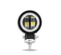 Headlight Assembly 3INCH 20W LED Angel EyeWork Light Bar Spot Lamp Offroad CarBoat Truck SUv Pickup 12V 24V DrivingFog Lamp Headlight Assembly Headlamp(1x ROUND WHITE)