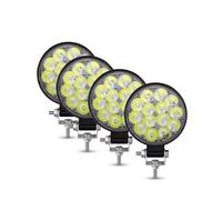 Headlight Assembly 48W Car LED Bar Worklight 16SMD Square Round Work Light 12V For Truck 4X4 SUV ATV Barra Headlights Assembly Headlamp(4pc 42W round)