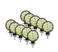 Headlight Assembly 48W Car LED Bar Worklight 16SMD Square Round Work Light 12V For Truck 4X4 SUV ATV Barra Headlights Assembly Headlamp(10pc 42W round)