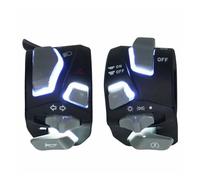 Headlight Assembly 7/8'' 22mm Universal Motorcycle Handlebar Switch Headlight Warning Light Turn Flash Signal Horn Start Kill Button With LED(White)