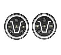 Headlight Assembly For Suzuki For Samurai For Jimmy For Bandit 600 Headlamp 7 Inch Led Headlight Hi Low H4 Halo Angle Eyes Drl Car Headlamp