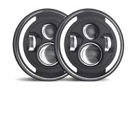 Headlight Assembly For Suzuki For Samurai For Jimmy For Bandit 600 Headlamp 7 Inch Led Headlight Hi Low H4 Halo Angle Eyes Drl Car Headlamp