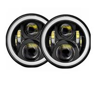 Headlight Assembly For Suzuki For Samurai For Jimmy For Bandit 600 Headlamp 7 Inch Led Headlight Hi Low H4 Halo Angle Eyes Drl Car Headlamp