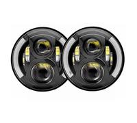 Headlight Assembly For Suzuki For Samurai For Jimmy For Bandit 600 Headlamp 7 Inch Led Headlight Hi Low H4 Halo Angle Eyes Drl Car Headlamp