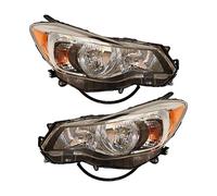 Headlight Assembly Replacement for 2016-2017Subaru Crosstrek Left Driver and Right Passenger Side Halogen Headlamp Front Headlight With Bulb (Left + Right)
