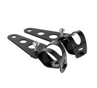 Headlight Bracket Motorcycle Headlight Bracket Modification Holder Trestle Front Shock Absorber Material is Iron Part Light Tube Clamp(Black 28mm-34mm)