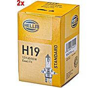 Headlight Bulbs H19 60/55 W 2x HELLA 8GJ235698-101