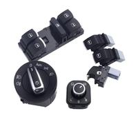 headlight control switch knob Chrome Car Headlight Fog Light Switch Compatible With VW For Golf 2005-2014 For Sharan 2011-2015 For Touran 2006-2015(D)