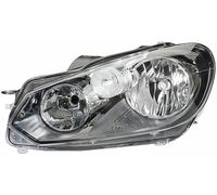 1LG 009 901-231 Left NS Headlight Headlamp Black Bezel Halogen No Logo By Hella