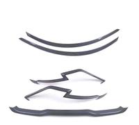 Headlight Eyebrow Fit For-Kia Carnival KA4 2021-2024 Car Front Grille Trim Strips Headlights Eyebrows Cover(Whole set)