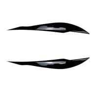 Headlight Eyebrow For BMW F30 F35 2013-2019 Bright Black Front Plated Headlight Cover Head Light Lamp Eyelid Eyebrow Trim ABS 2Pcs