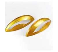 Headlight Eyebrow For Fiat For 500 For Abarth 696 595 With Washer Cover Head Lamp Only ABS Angry Eyelid Headlight Eyelid(Glossy yellow Carbon)