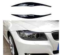 Headlight Eyebrow Trim, Yurefax for 3 Series E90 E91 Sedan 2005-2012 ABS Car Headlight Eyebrows Headlamp Eyelid Cover Trim Styling Accessories(Piano Black)