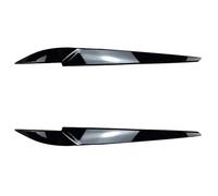 Headlight Eyebrow Trim, Yurefax Front Headlight Cover Head Lamp Eyelid Eyebrow Trim ABS, for X5 X6 F15 F16 2014-2018 Carbon Fiber Look Glossy Black(Glossy Black)