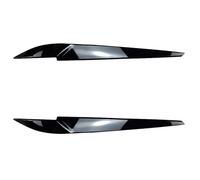 Headlight Eyebrow Trim, Yurefax Front Headlight Cover Head Light Lamp Eyelid Eyebrow Trim ABS, for X5 X6 F15 F16 2014-2018 Gloss Black