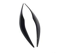 Headlight Eyebrows Eyelid Trim for BMW 3 Series E90 E91 2005-2011 Carbon Fiber Look Cover Aggressive Sporty Eye Styling Kit Black No Drilling Easy (Black)