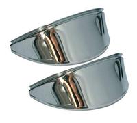 Headlight Eyebrows/EyeLids Stainless Steel x 2