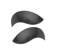 Headlight Eyebrows Fit For-Mini Cooper F65 F66 Headlight Double Exterior Decorative Angry Eyelid(Bright carbon grain)