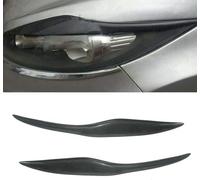 Headlight Eyebrows for Ford Fiesta MK7 2008-2012, 2PCS ABS Car Headlight Eyebrow Eyelid Body Kit, Car Exterior Trim