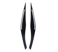 Headlight Eyelid Eyebrow Cover Carbon Fiber For 3 Series E90 318i 320i 325 2009 2010 2011 2012 2Pcs(Carbon fiber black)