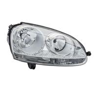 1LG 247 007-591 Left NS Headlight Headlamp Chrome W/O Bulbs Holders By Hella
