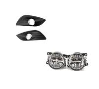 Headlight FogLamp Cover Grille Chrome Bezel Harness Switch Accessories For Ford For Focus 2 MK2 2009 2010 2011 Fog Lights LED(Light and covers 2)