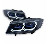 Headlight For BMW E90 2005-2012 320i 325i 318i LED Headlight DRL Turn Signal High Beam Angel Eye Projector Lens Head Lamp Headlights(Xenon)