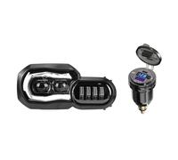 Headlight For BMW For F650GS F700GS F800GS F800R For ADV For GS F800 R 2008-2018 E9 Motorcycle LED Headlights Lights Complete LED Headlights Assembly Headlamp(Headlight with USB)