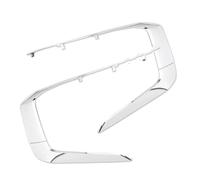 Headlight Front Bumper Strip Cover For Mitsubishi L200 For Triton 2019 2020 2021 2022 Lower Lip Protector Silver Down Moulding Trim Body Kit Headlamp(4pcs)
