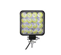 Headlight Glass Cover 12V/9-30V Led Work Light Square Spotlight/floodlight 48W/126W Car Headlight For Truck Off Road SUV Night Driving Fog Lamp(ABS-1pc-12v-48W)