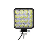 Headlight Glass Cover 12V/9-30V Led Work Light Square Spotlight/floodlight 48W/126W Car Headlight For Truck Off Road SUV Night Driving Fog Lamp(A-1pc-9-30v-48W)