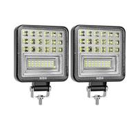 Headlight Glass Cover 12V/9-30V Led Work Light Square Spotlight/floodlight 48W/126W Car Headlight For Truck Off Road SUV Night Driving Fog Lamp(B-2pcS-9-30v-126W)