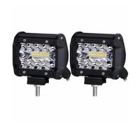 Headlight Glass Cover 4 Inch 2Pc Car LED Pod Light Spot Flood Combo Fog Driving 4x4 Off Road Lights Work Lamp For Truck Boat ATV UTV(2 pcs)