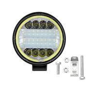 Headlight Glass Cover Angel Eyes Lamp Round Headlight For 4x4 Offroad ATV UTV Tractor Work Light Bar Car Assembly 24LED 72W(WHITE)