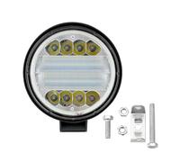 Headlight Glass Cover Angel Eyes Lamp Round Headlight For 4x4 Offroad ATV UTV Tractor Work Light Bar Car Assembly 24LED 72W(Blue)