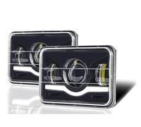 Headlight Glass Cover For Jeep Motorcycle Truck Headlamp 12V 24V 4x6 Inch LED Headlights H4 Work Light Square Replacement Car Headlamp Lens Glass(1 pcs)