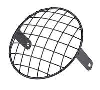 Headlight Grill Mesh Cover Universal Cafe Racer Protective Vintage Motorcycle Accessory 8 inch Diamond Grid Front (Black)
